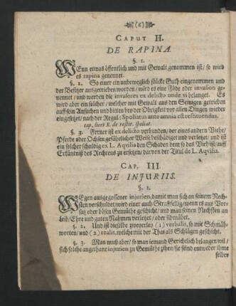 Caput II. De Rapina.