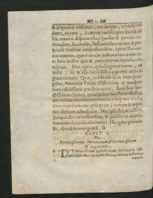 Caput I. De Transmissionibus Haereditatum. fideicommissorum & Legatorum.