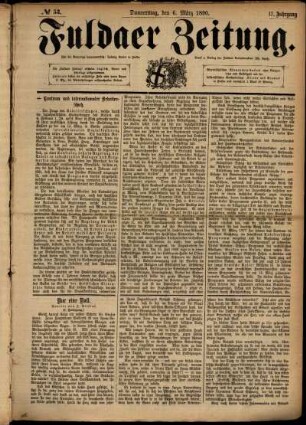 Ausgabe vom Donnerstag, den 06. März 1890.