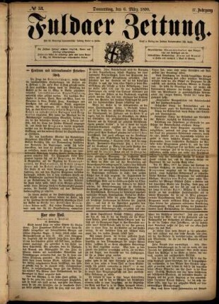 Ausgabe vom Donnerstag, den 06. März 1890.