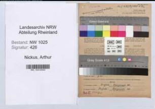 Entnazifizierung Arthur Nickus , geb. 17.07.1900 (Justizsekretaer)