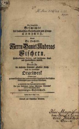 Eine kurzgefaßte Geschichte des Laubanischen Gotteshauses zum Creutze Christi