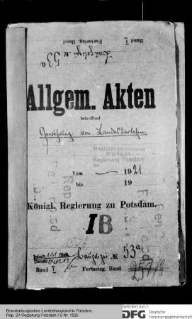 Gewährung von Landesdarlehen. Allgemeines