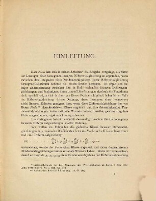 Ueber lineare homogene Differentialgleichungen vierter Ordnung, zwischen deren Integralen homogene Relationen höheren als ersten Grades bestehen ...