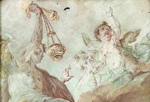 Die Taufe des heiligen Augustinus durch den heiligen Ambrosius von Mailand