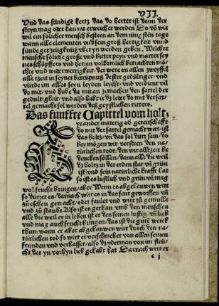 Das funffte Capittel vom holtz