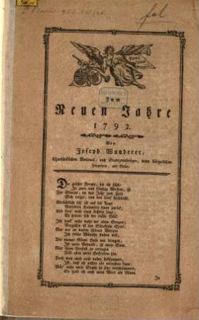 Zum Neuen Jahre 1792.
