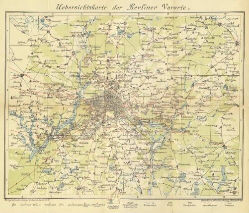Uebersichtskarte der Berliner Vororte