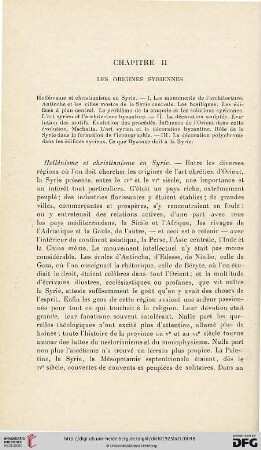 Chapitre II: Les origines Syriennes