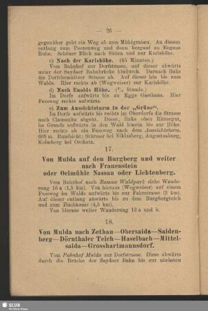 18. Von Mulda nach Zethau - Obersaida - Saidenberg - Dörnthaler Teich - Haselbach - Mittelsaida - Grosshartmannsdorf
