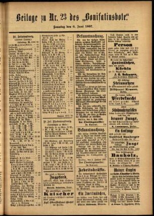 Zweite Ausgabe vom Sonntag, den 06. Juni 1897.