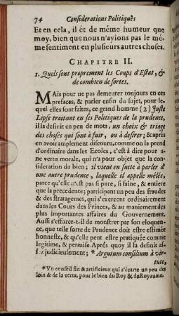 I. Quels sont proprement les Coups d'Estat, & de combien de sortes.