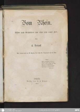 Vom Rhein : Bilder und Geschichten aus alter und neuer Zeit