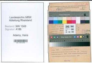 Entnazifizierung Hans Adamy , geb. 06.12.1913 (Kaufmann)