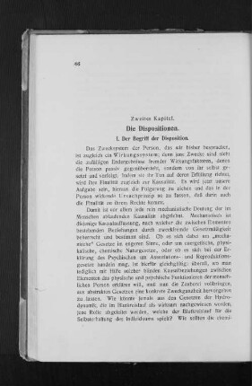 I. Begriff der Dispositionen.