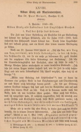 309-327 Alban Stolz als Marienverehrer : Schluß