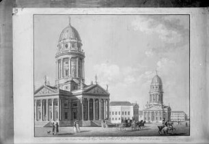 Berlin, Gendarmenmarkt, mit Deutschem und Französischem Dom