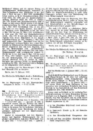 Zahlung des Beschulungsgeldes an die Schulverbände und Einziehung der Schulstellenbeiträge zur Landesschulkasse : [Amtlicher Teil]