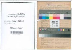 Entnazifizierung Josef Ulhaas , geb. 05.03.1893 (Polizist)