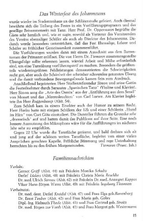 Das Winterfest des Johanneums