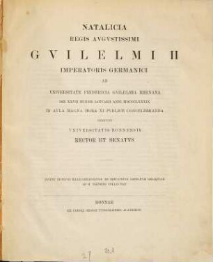Librorum de imitatione reliquiae  ab H. Usenero collectae : Univ. Programm