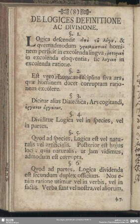 De Logices Definitione Ac Divisione