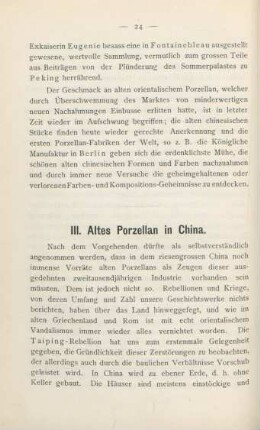 III. Altes Porzellan in China