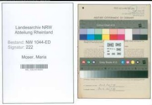 Entnazifizierung Maria Moser , geb. 11.09.1890 (Lehrerin)