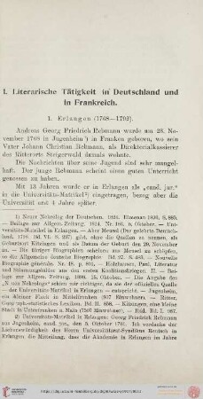 1. Erlangen (1768-1792)