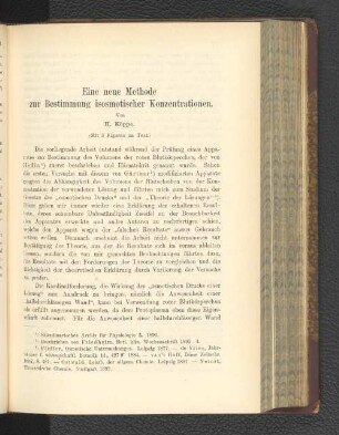 Eine neue Methode zur Bestimmung isomotischer Konzentrationen.