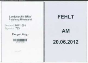 Entnazifizierung Hugo Pleuger, geb. 10.09.1879 (Kartoffelhaendler)