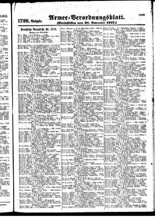 1726. Ausgabe. Mittwoch, 28. November 1917