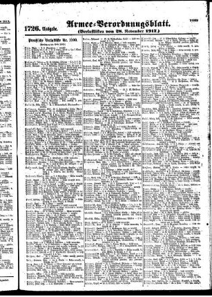 1726. Ausgabe. Mittwoch, 28. November 1917