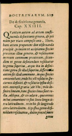 De definitione generis. Cap. XXIIII.