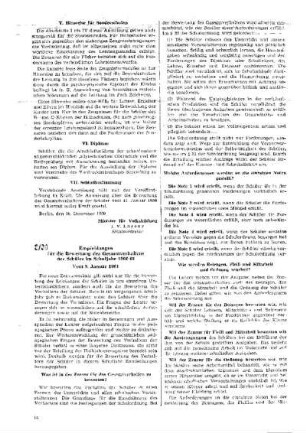 Empfehlungen für die Bewertung des Gesamtverhaltens der Schüler im Schuljahr 1960/61 : 3/61 Vom 5. Januar 1961 ; [Verfügungen]
