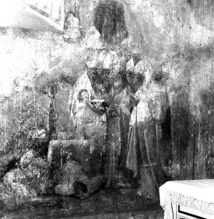 Szenen aus dem Leben des heiligen Laurentius — Papst Sixtus II. verliest eine Messe (?)