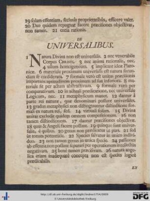 Ex Universalibus.