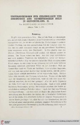 43: Untersuchungen zur Chronologie und Geschichte der geometrischen Stile in Griechenland, 2