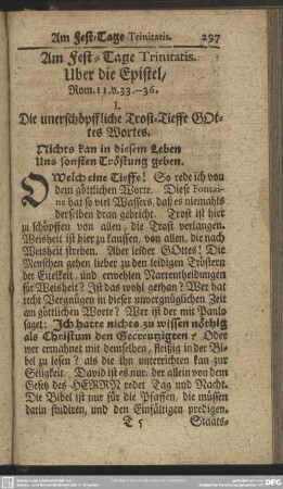 Am Fest-Tage Trinitatis