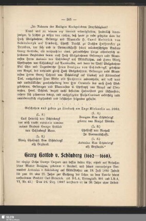 Georg Gottlob v. Schönberg (1662-1668)