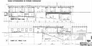 Stuttgart-Zuffenhausen: Neubau EG - Schnitte A-A, B-B Empfangsgeb.