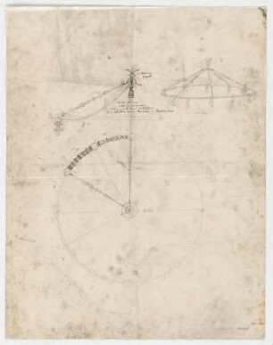 Thiersch, Friedrich von; München; Justizpalast - Lüster - Entwurf (Perspektive, Details)