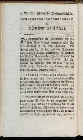 6. Abentheuer des Erdballs