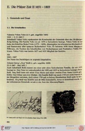 E. Die Pfälzer Zeit II 1651-1803