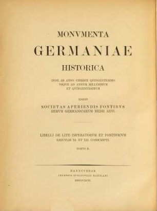 Monumenta Germaniae Historica : inde ab anno Christi quingentesimo usque ad annum millesimum et quingentesimum, 2