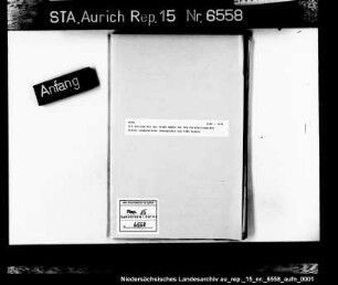 Die Zahlung des der Stadt Emden für die Unterhaltung des Hafens ausgesetzten Jahresrente von 1500 Talern