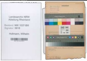 Entnazifizierung Wilhelm Hollmann , geb. 07.02.1889 (Arbeiter)