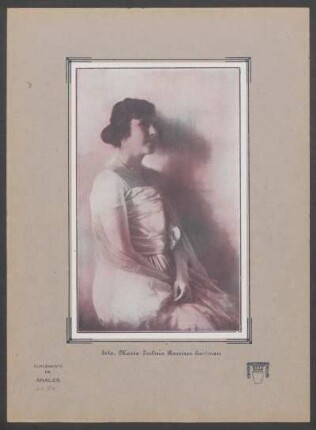 Suplemento de "Anales" : [Fotografía de] Srta. Maria Isolina Ramirez Eastman
