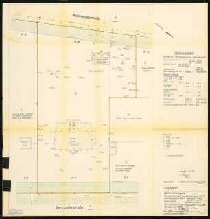 Wohnhaus Axel Springer Bernadottestraße 7-9, Berlin-Grunewald: Vermessungskarte Lageplan 1:200