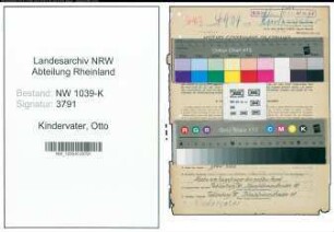 Entnazifizierung Otto Kindervater , geb. 12.07.1902 (Angestellter)
